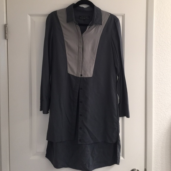 Rag & Bone silk shirt dress
