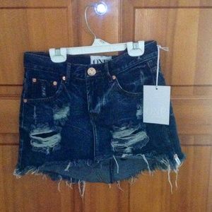 One Teaspoon Jean skirt