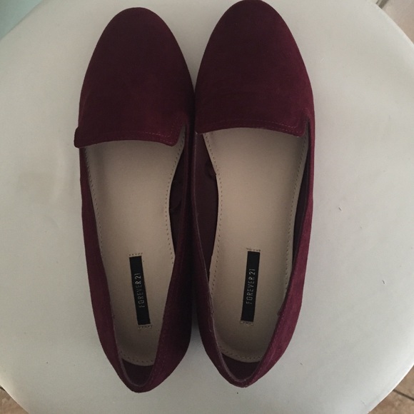 Burgundy Suede Loafers