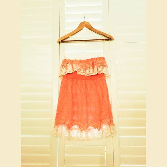 Peaches and Creme lace top/dress - Picture 1 of 2