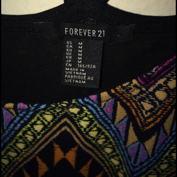 Patterned high-low Forever 21 tank top - Picture 3 of 3