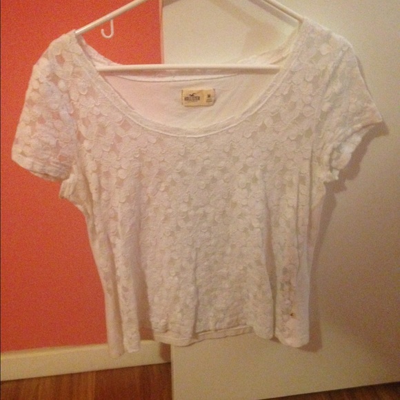 HOLLISTER WHITE LACE SHIRT