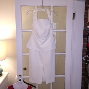 New with tags size M cameo white halter dress!