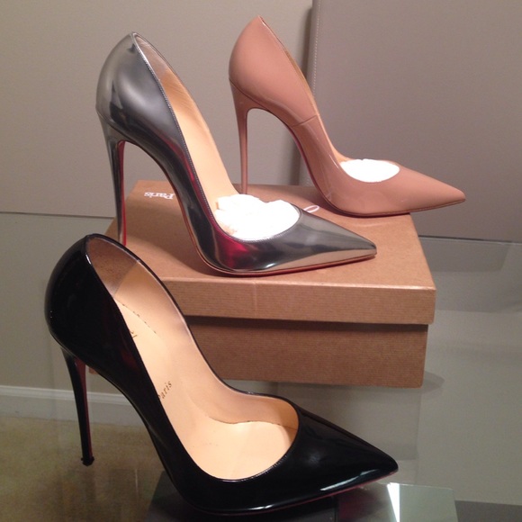 Christian Louboutin Black Patent Leather So Kate Pumps Size 41.5