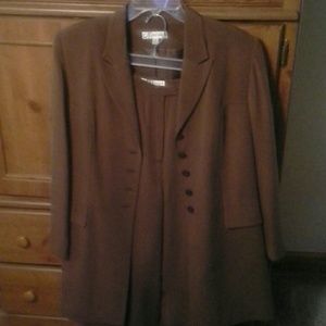 Dress barn silk suit. Never worn. Copper brown.