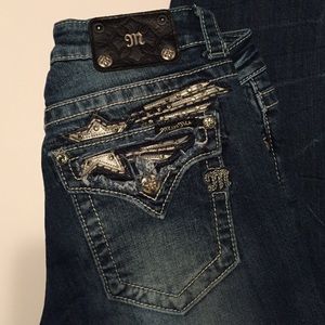 Miss Me Star Boot Leg Jeans Size 30