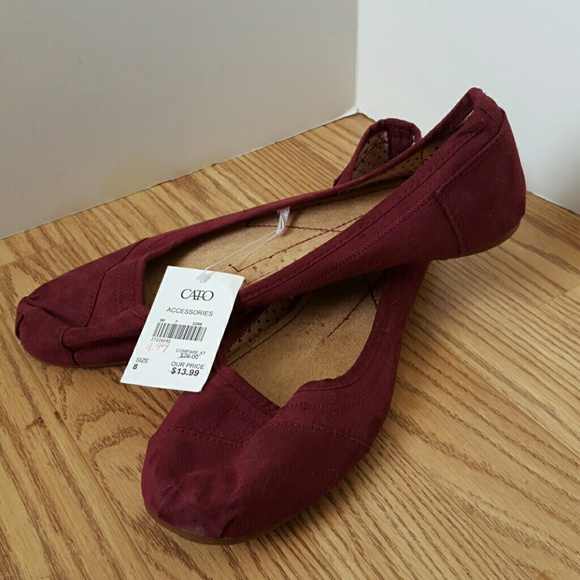 Deep red flats