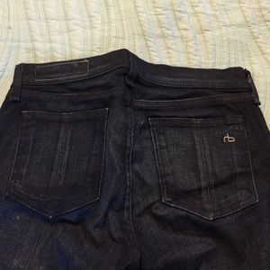Rag & bone dark denim skinny jeans