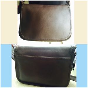 Coach leather handbag milk chocolate color