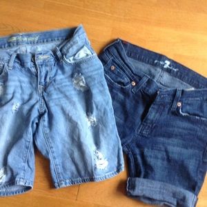 2 pair of jean shorts