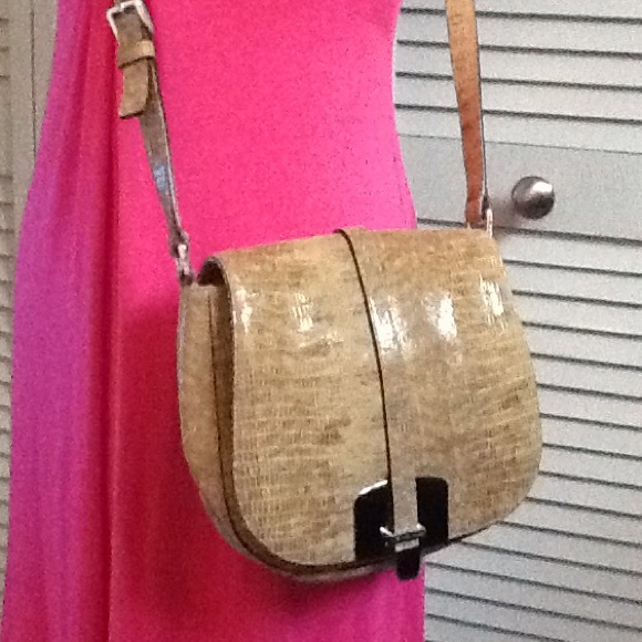 Michael Kors Handbags - Michael Kors Saddle Snake Embossed Crossbody