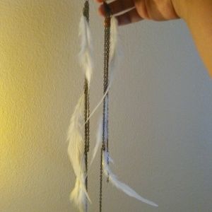Brand New Handmade Bohemian Feather Earrings