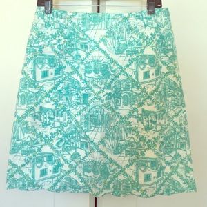 Lilly Pulitzer scalloped hem skirt