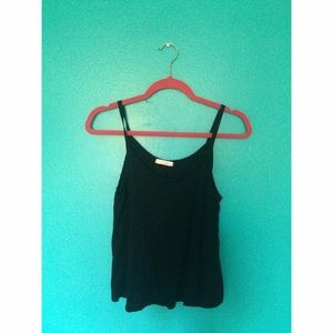 Black flowy crop top from Urban Outfitters