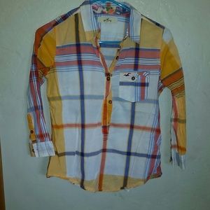 Hollister Plaid Top