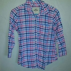 Hollister Plaid Top