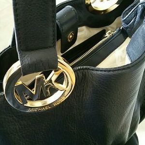 Michael Kors Large Leather Shoulder Tote Handbag