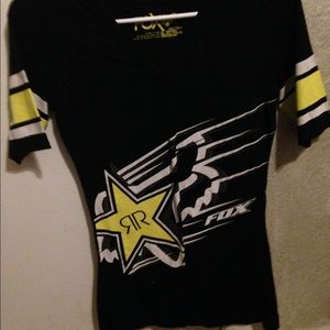 Fox/rockstar v neck