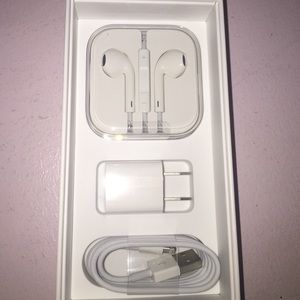 iPhone 6 charger and ear buds