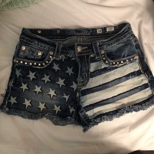 American flag miss me Jean shorts