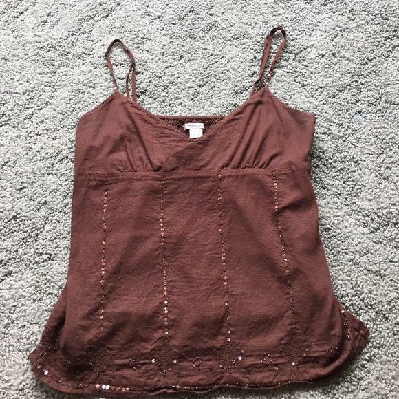 A&E Brown Beaded Tank