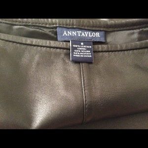 Ann Taylor Black Leather Skirt