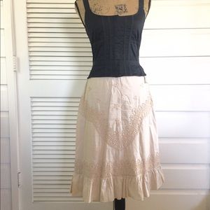 Anthropologie Odille  Beaded Skirt