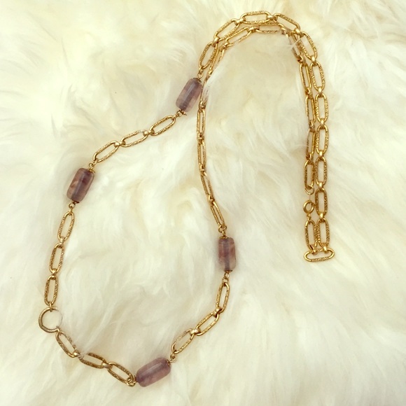 Vintage inspired gold chain necklace