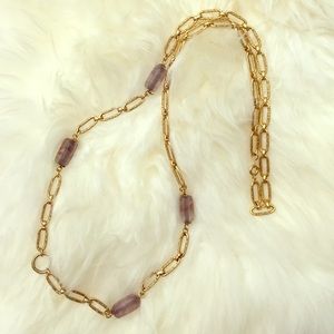 Vintage inspired gold chain necklace