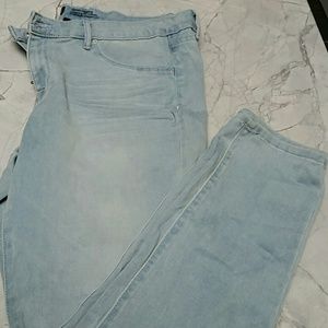 Light denim ankle legging