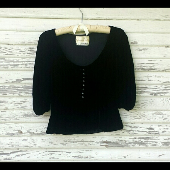 oscar de la renta peplum top