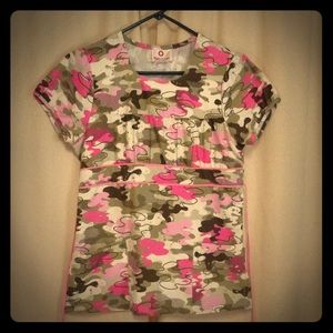 camo scrub top