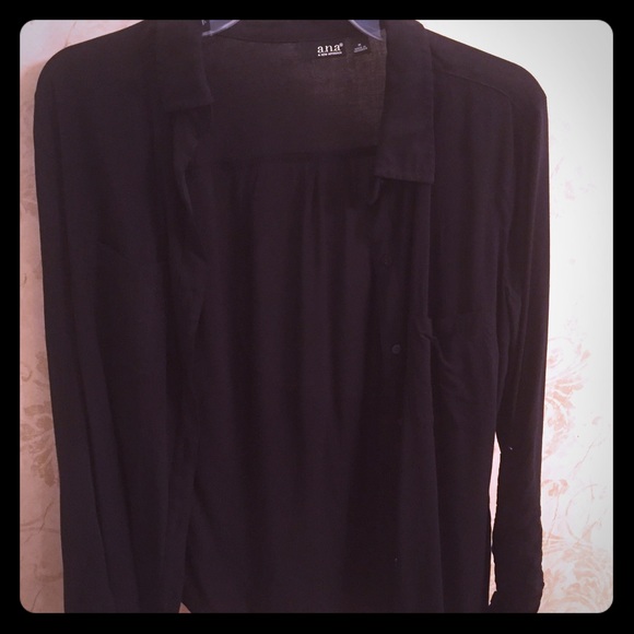 a.n.a Sheer Long Sleeve Shirt