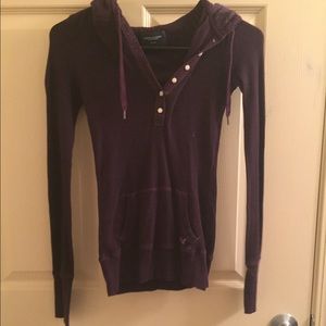 American Eagle purple long sleeved hooded top