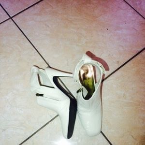 White Booties size 8