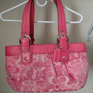 Coach soho pleated signature tote