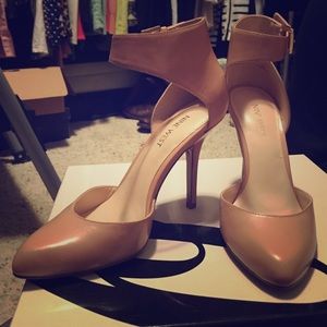 Natural/Nude Ankle Strap Heels