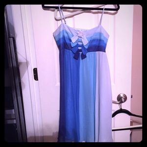 Multi blue bow dress from Betsey Johnson