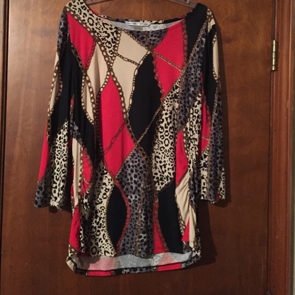 Cheetah accent top