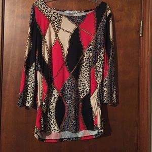 Cheetah accent top