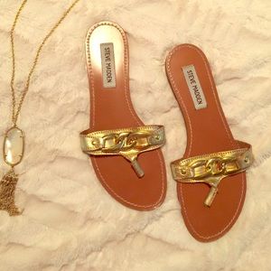 Steve Madden Gold Flats