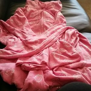 Pink hello kitty onesie adult