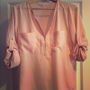 Calvin Klein pink 3/4 top