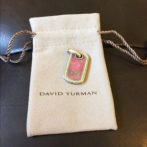 Authentic David Yurman Diamond Rhodonite Pendant