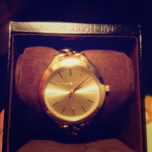 Micheal Kors gold link bracelet watch