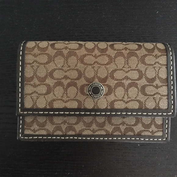 Brown COACH Credit Card Holder
