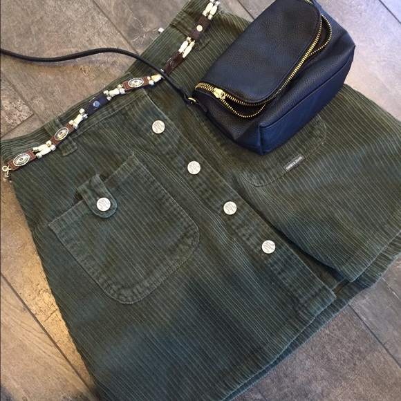 🚫SOLD🚫 Vintage • Corduroy Mini Button Skirt - Picture 3 of 4