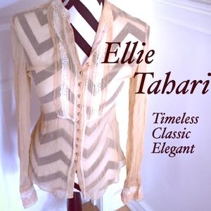 Elie Tahari!! Gorgeous tan blouse!
