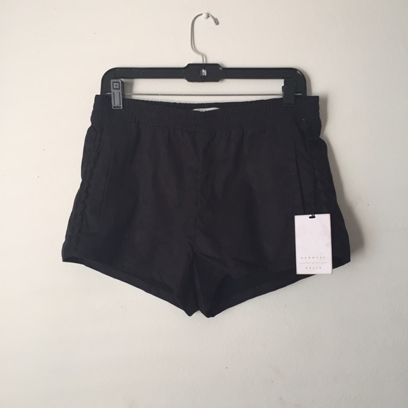 Kendall+ kylie high rise faux suede braided shorts