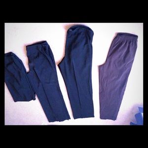 Black x2 and brown pants with black dress shorts